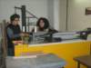 Parte din instalatia de taiat role bieu.